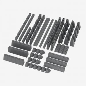 Brix 200 pcs, Slopes, mixed, Dark Bluish Grey