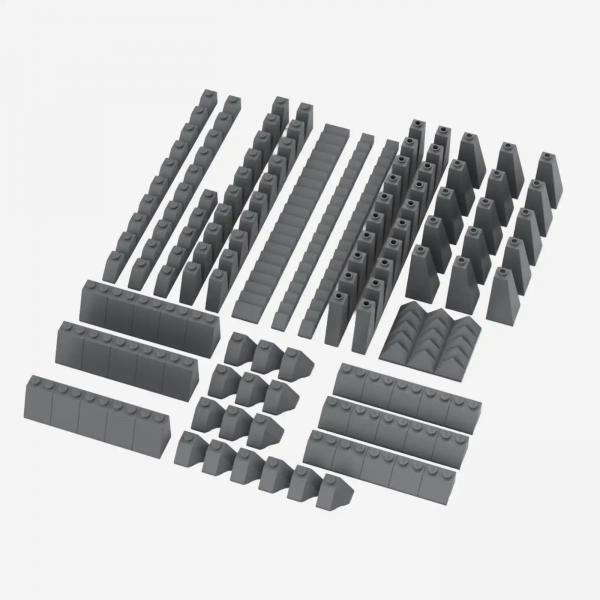 Brix 200 pcs, Slopes, mixed, Dark Bluish Grey