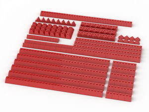 Brix 200 pcs, Roof Slopes, mixed, Red 