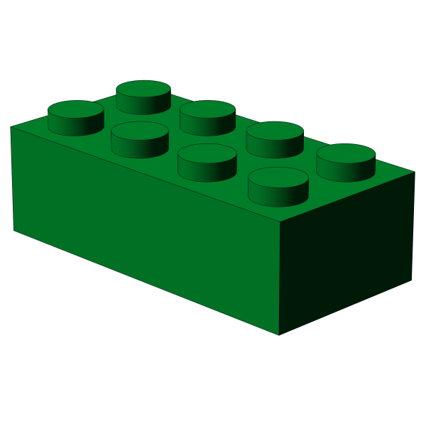 Brix 500 pcs 2x4 brick, Green