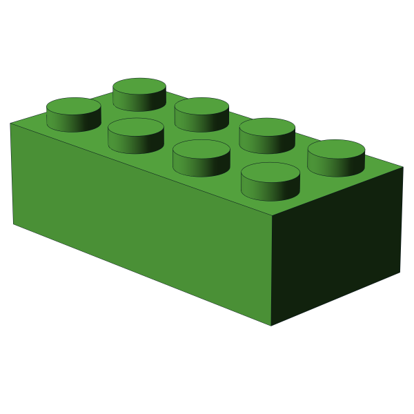 500 pcs 2x4 brick, Bright Green | 500x No. 3001  BRICK 2X4, Bright Green