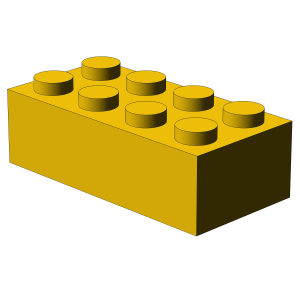 Brix 500 pcs 2x4 brick, Yellow | 500x No. 3001  BRICK 2X4, Bright Yellow