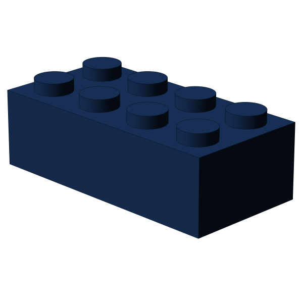 500 pcs 2x4 brick, Dark Blue | 500x No. 3001  BRICK 2X4, Earth Blue