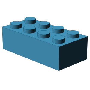 Brix 500 pcs 2x4 brick, Dark Azure | 500x No. 3001  BRICK 2X4, Dark Azur
