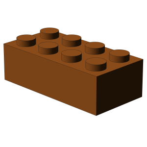 Brix 500 pcs 2x4 brick, Dark Orange
