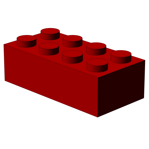 Brix 500 pcs 2x4 brick, Red 
