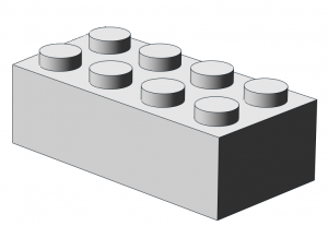 Brix 500 pcs 2x4 brick, White 