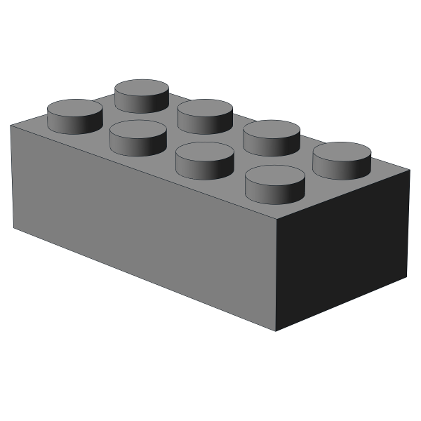 Brix 500 pcs 2x4 brick, Light Bluish Gray 