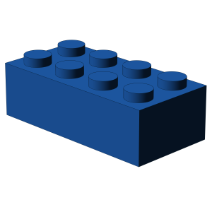 Brix 500 pcs 2x4 brick, Blue 