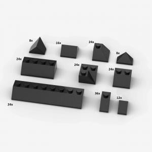 Brix 200 pcs, Roof Slopes, mixed, Black