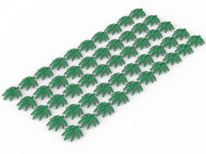 Brix 50 pcs,  FINGER LEAF, Green