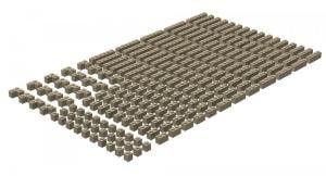 Brix 200 pcs, 1wide bricks, mixed, Dark Tan