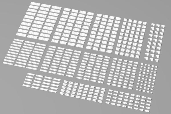 Brix Kleine Plates, gemischt, weiß