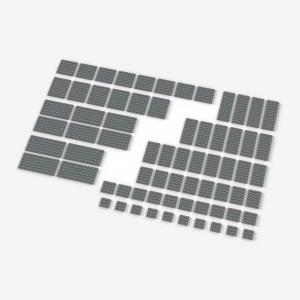 Brix Big Plates, mixed, Light Bluish Gray