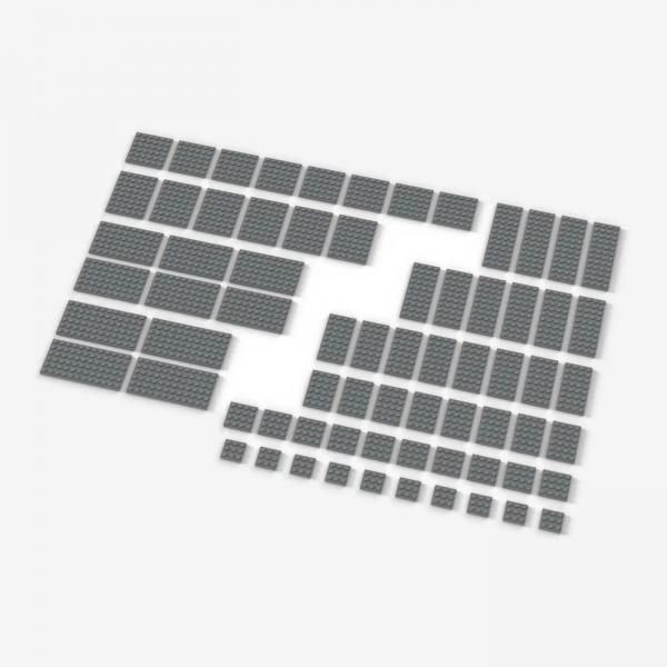 Brix Big Plates, mixed, Light Bluish Gray