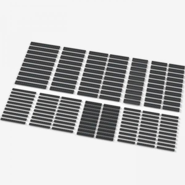 Brix Long Plates, mixed, Dark Bluish Gray