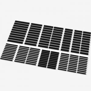 Brix Long Plates, mixed, Black