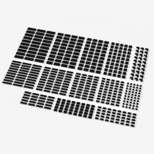 Brix Small Plates, mixed, Black