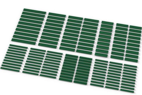 Brix Long Plates, mixed, Green