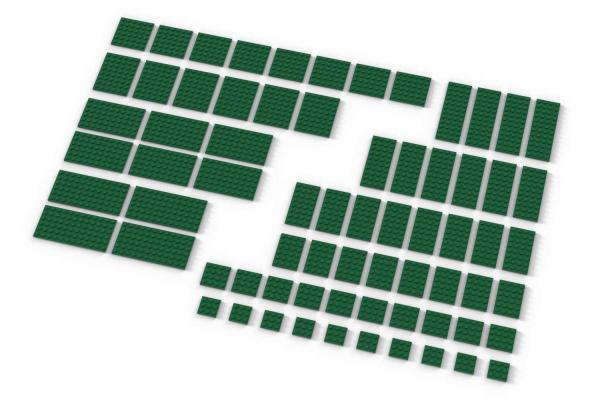 Brix Big Plates, mixed, Green