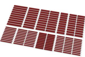 Brix Lange Plates, gemischt, rot