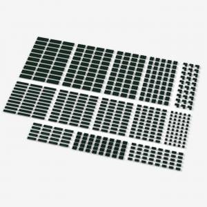 Brix Small Plates, mixed, Dark Green