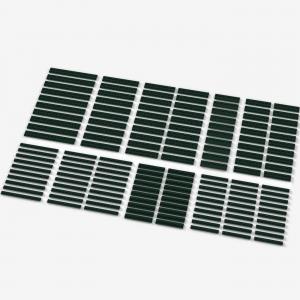 Brix Long Plates, mixed, Dark Green