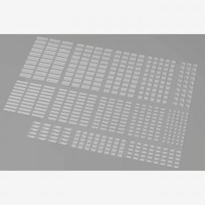 Brix Small Plates, mixed, Trans Clear