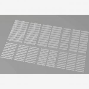 Brix Lange Plates, gemischt, transparent (Trans Clear)