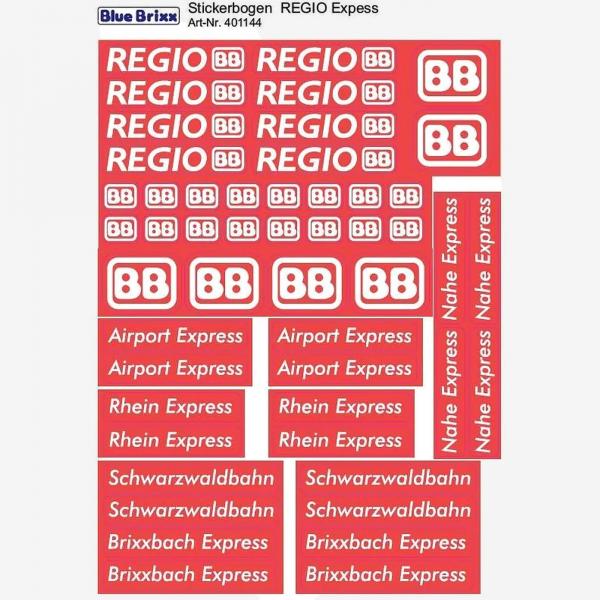 Stickerbogen REGIO Express