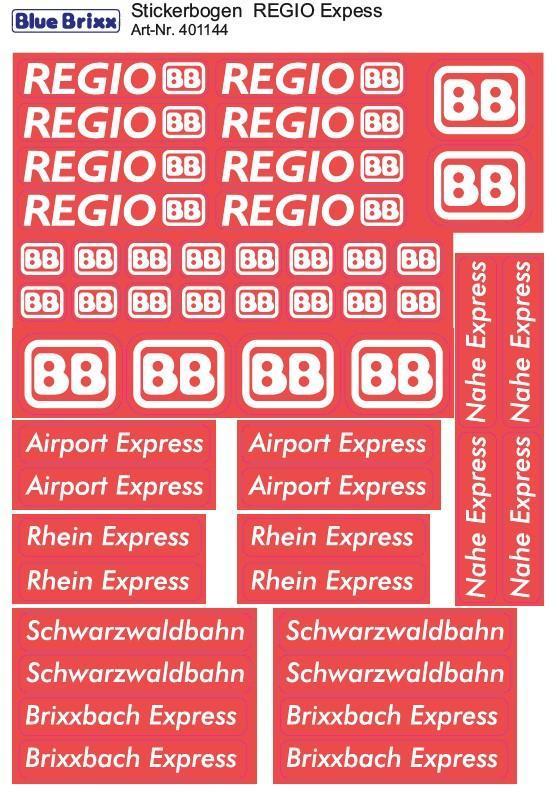 Sticker sheet REGIO Express