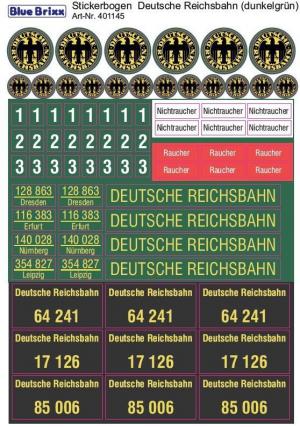 Sticker sheet german Reichsbahn darkgreen