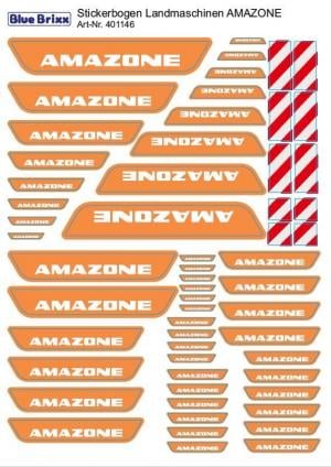 sticker sheet AMAZONE agricultural machinery