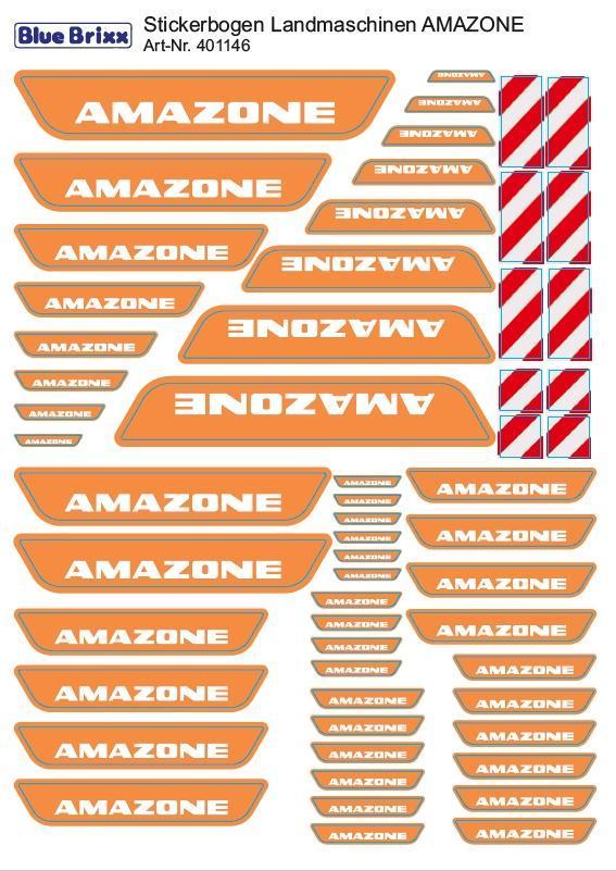 sticker sheet AMAZONE agricultural machinery