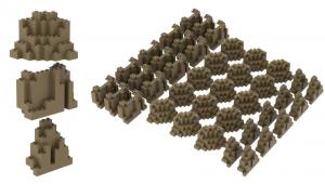 Brix 40 pcs Rock set, Dark Tan