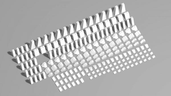 Brix 200 pcs, Slopes, mixed, White