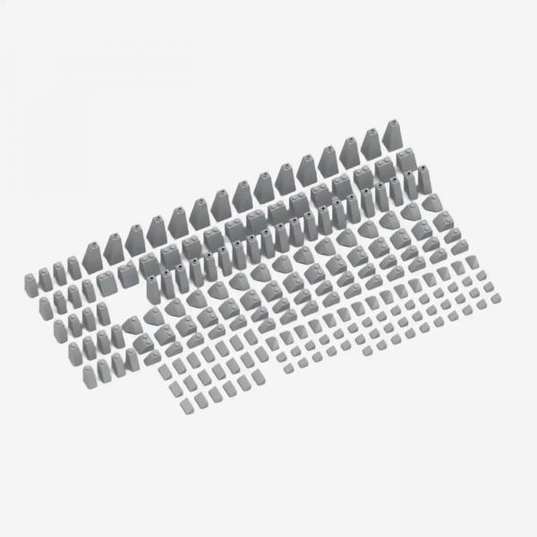 Brix 200 pcs, Slopes, mixed, Light Bluish Gray