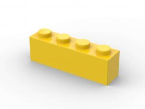Brix 500 pcs 1x4 brick, Yellow