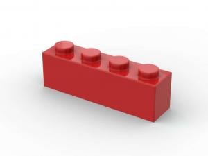 Brix 500 pcs 1x4 brick, Red