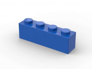 500 pcs 1x4 brick, Blue
