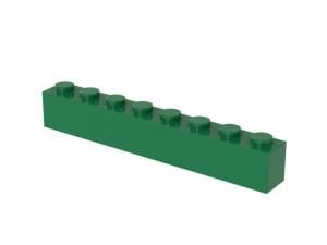 500 pcs 1x8 brick, Green