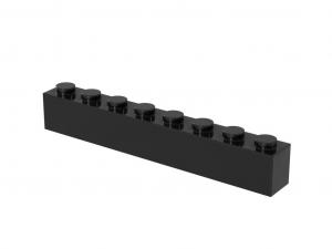 Brix 500 pcs 1x8 brick, Black