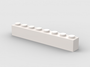 Brix 500 pcs 1x8 brick, White