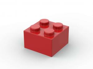 Brix 500 pcs 2x2 brick, Red