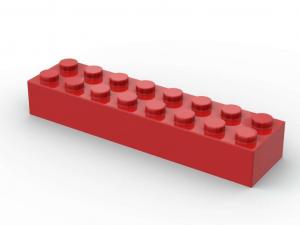 Brix 250 pcs 2x8 brick, Red