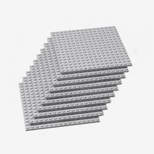 Brix 10 pcs 16x16 Plate, Light Bluish Gray