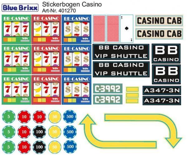 Sticker sheet Casino