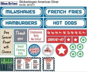 Sticker sheet American Diner