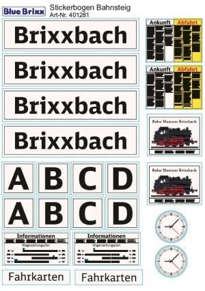 Sticker sheet Railway Platform