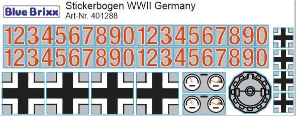 Stickerbogen WWII Germany